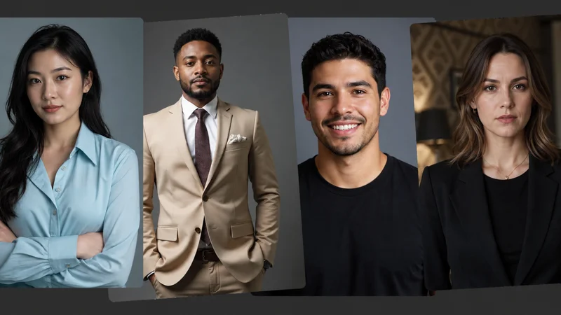 ProfileBakery AI generated photos showing career bundle approach with generic styling and fake backgrounds