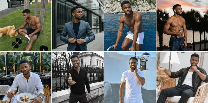 Dating Pics generates 60+ diverse dating photos in different settings outfits and poses