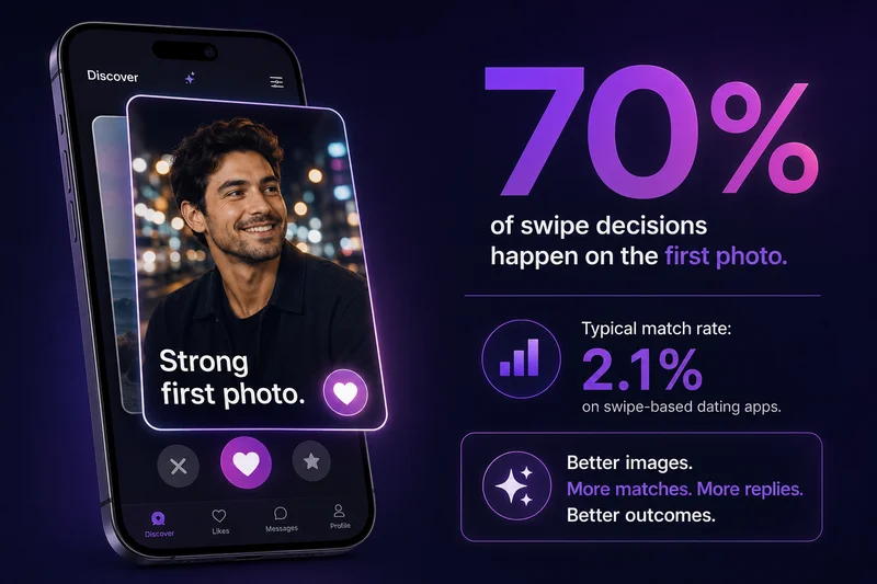 How to get more matches on Tinder guide showing profile optimization steps for men