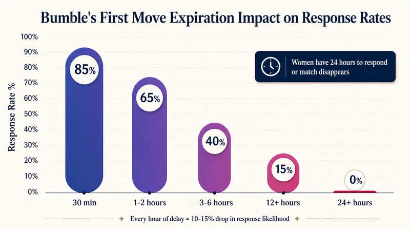 First message response rates by timing - 30 minutes vs hours