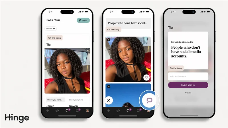 Hinge user comment example showing personalized engagement and conversation starters on profile photos