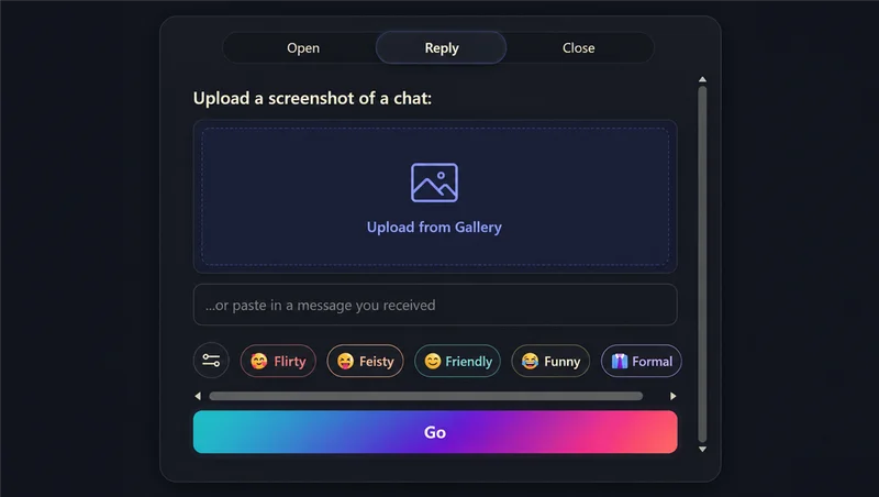 Comparison of YourMove AI chat suggestions showing message tone options